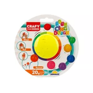 CRAFY Plastilina colorata, Galben-Neon, 20 g