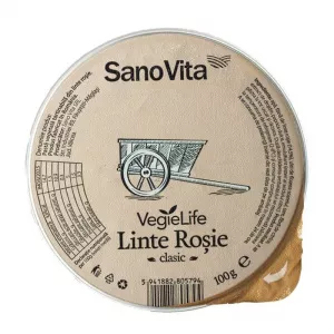 Sanovita Pasta vegetala tartinabila din Linte rosie 100 grame
