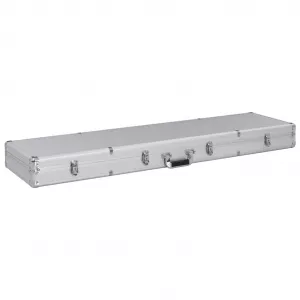 vidaXL Valiză pentru armă, argintiu, 134 x 35 x 12 cm, aluminiu