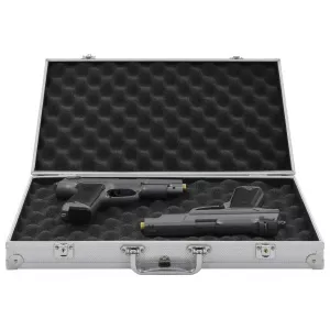 vidaXL Valiză pentru armă, argintiu, aluminiu ABS 91864