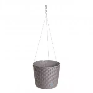 Curver Ghiveci decorativ cu lant, Rato Round WS 260 Mocca, rotund, 25.6x21.9 cm