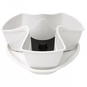 Curver Ghiveci decorativ Coubi DKN3001, capacitate 3 L, Alb