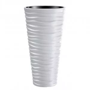Curver Ghiveci decorativ de flori Sand rotund, alb, 39x75 cm