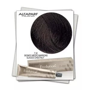Alfaparf Vopsea Permanenta - Evolution of the Color nuanta 7.32 Biondo Medio Marrons Glaces Chestnut 60ml