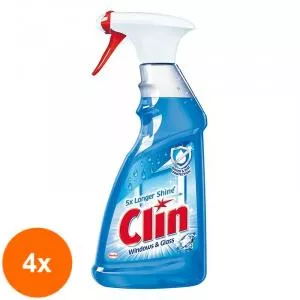 Clin Set Detergent Geamuri Universal, 4 Bucati x 500 ml