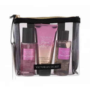 Victoria Secret Pure Seduction - spray de corp 75 ml + loțiune de corp 75 ml + gel de duș 89 ml + geantă cosmetică