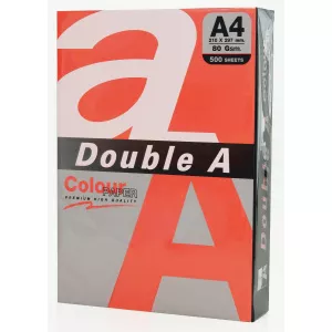 Double A Color   A4, 80g/mp, 25coli/top, Double A - rosu intens