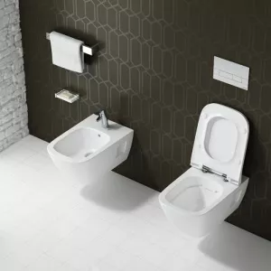 Kolo Set vas wc suspendat cu capac softclose si bideu Modo Rimfree