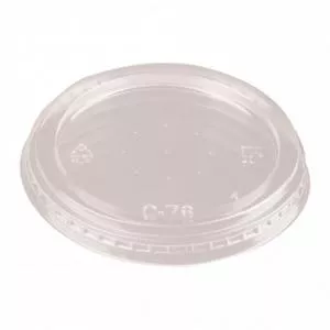 Biodeck Capace Biodegradabile, PLA Plate, fara Gaura, Transparente, 76 mm, 50 buc