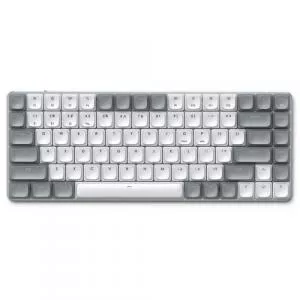 Satechi Tastatura mecanica fara fir SM1 Slim, Bluetooth, 2.4GHz, iluminare din spate alba (Argintiu)