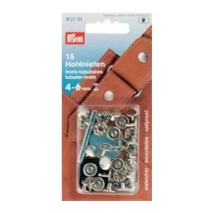 Prym 403152-RIVET TUBULAR DIAMETRU 6-9 mm ARGINTIU (PRY)