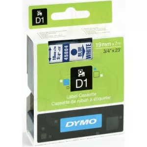 DYMO Banda D1 19 mm x 7 m, albastru / alb DY45804