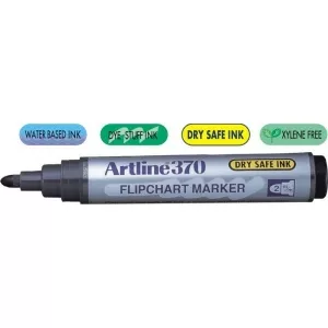 Artline Flipchart marker varf rotund, 2.0mm, corp plastic, 370 - rosu EK-370-RE