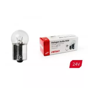 AMiO 01003 Becuri cu halogen R5W BA15s 24V 10 buc
