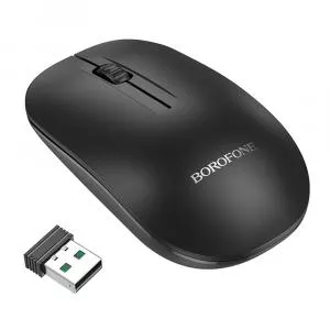 Borofone Mouse fara Fir, 2.4Ghz, 1000DPI, 3 Butoane, Cip M68 - Planet (BG14) - Black