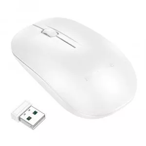 Borofone Mouse Planet (BG14) fara Fir, 2.4Ghz, 1000DPI, 3 Butoane, Cip M68  White