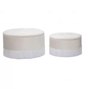Mauro Ferretti Set 2 taburete Couple Cream