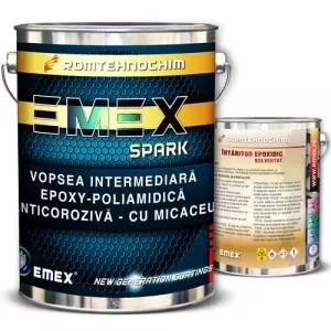 Romtehnochim Vopsea IntermediaraEpoxy-Poliamidica “Emex Spark” - Negru 30 Kg + Intaritor 4.20 Kg EMX-164-NS-4-30NG