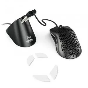 Glorious PC Gaming Race Mouse Model O Black (Matte) + Bungee Black + Model O G-Skatez