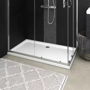vidaXL Cădiță de duș dreptunghiulară din ABS, alb, 70x120 cm 148905