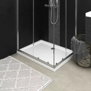 vidaXL Cădiță de duș dreptunghiulară din ABS, alb, 70x90 cm 148902