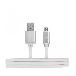 HQcable Cablu MicroUSB USB 2.0 White (1m, nickel connectors)