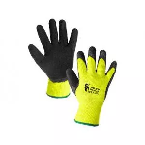 CXS Mănuși ROXY WINTER, iarnă, înmuiate în latex, negru-galben, mărimea 10
