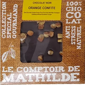 Le Comptoir de Mathilde Tableta de ciocolata cu portocale confiate 80g