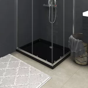 vidaXL Cădiță de duș dreptunghiulară din ABS, neagră, 70x90 cm 148911