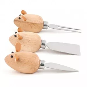 Kikkerland Set cutite pentru servire branzeturi - 3 Blind Mice