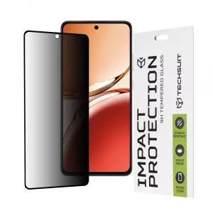 Techsuit Folie pentru Oppo Reno12 F / Oppo Reno12 FS - 111D Privacy Full Glue - Black