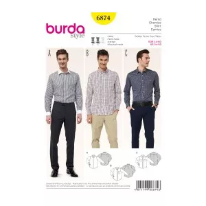 Burda Style Tipar Camasa barbateasca Burda 6874