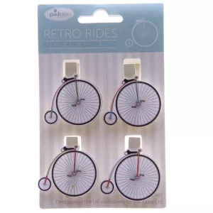 Puckator Set 4 carlige Retro Rides Bicycle
