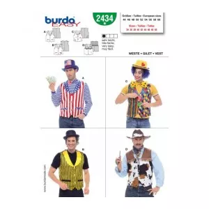 Burda Style Weste - Broker - Clown - Magier 2434