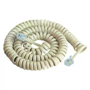 Cabletech Cablu telefonic spiralat 2.1m alb