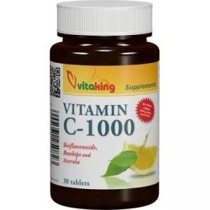 Vitaking Vitamina C 1000mg cu bioflavonoide, acerola si macese 30 - comprimate  