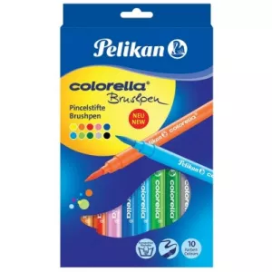 Pelikan Carioca colorella super brush set 10 culori varf tip pensula 814577