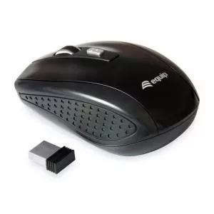 Equip Optical Wireless 4-Button Travel Mouse, Black 245104