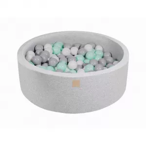 MeowBaby Piscina Cu 200 de bile Gri/Verde