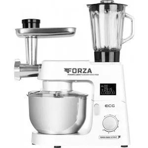 ECG Robot de bucatarie FORZA 5500 Giorno Bianco, 1500 W, 6,5 litri, panou de control tactil, sistem de amestecare Alb planetar