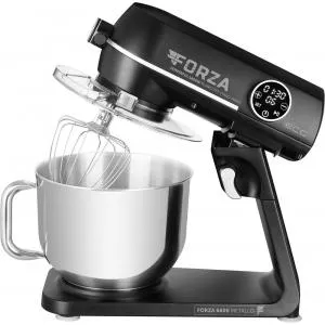 ECG Robot de bucatarie FORZA 6600 Metallo Nero, 1800 W, 6,5 litri, afisaj LED, sistem de amestecare planetar Negru