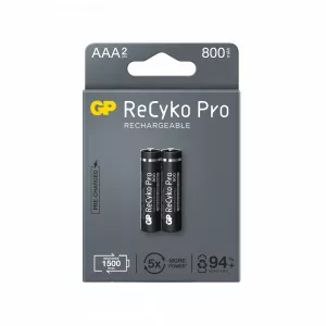 GP ReCyko Pro AAA 800mAh (R03), ambalaj reciclabil 2pcs GPRHCH83B225