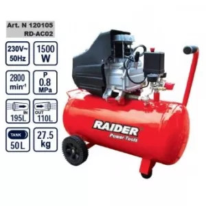 Raider Compresor 50L RD-AC02