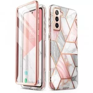Supcase Carcasa stylish Cosmo compatibila cu Samsung Galaxy S22, Protectie display, Marble