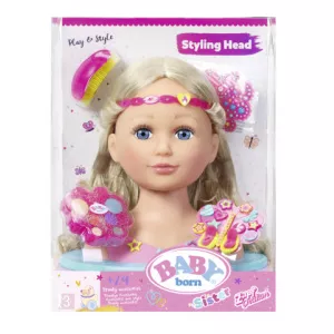 Zapf Creation BABY born - Cap Papusa pentru coafat si machiat