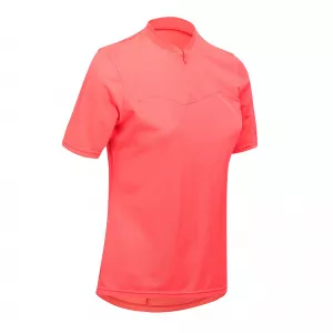 Triban Tricou ciclism 100 Roz Damă