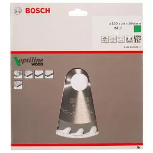 Bosch Panza de ferastrau circular Optiline Wood 180 x 30/20 x 2,6 mm, 24  2608640608