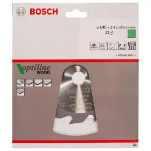 Bosch Panza de ferastrau circular Optiline Wood 140 x 20/12,7 x 2,4 mm, 12 -  2608641168