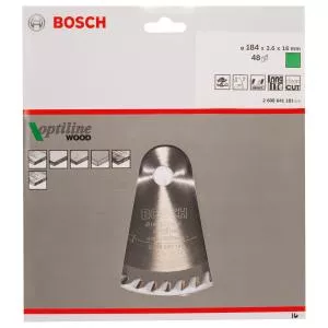 Bosch Panza de ferastrau circular Optiline Wood 184 x 16 x 2,6 mm, 48 -  2608641181