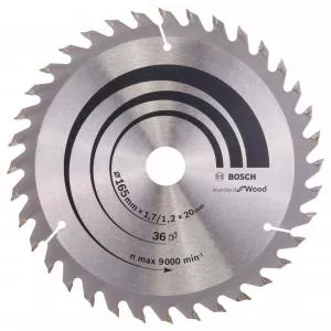Bosch Panza de ferastrau circular Optiline Wood 165 x 20/16 x 1,7 mm, 36 - 2608642602